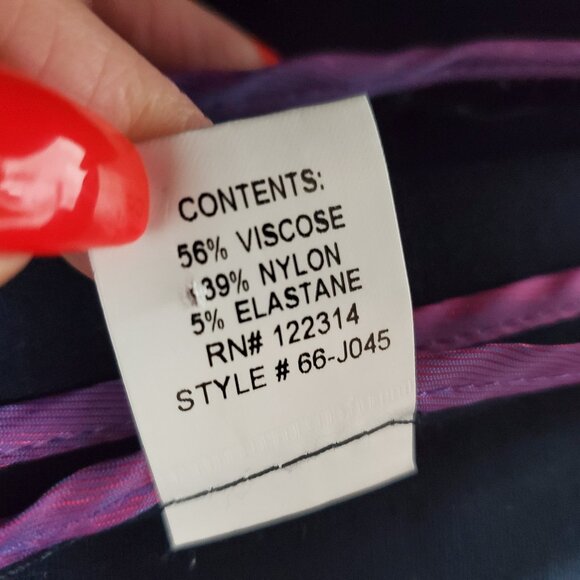 Peace of Cloth Panticular 1 Button Jacket Blazer Navy Size 4 Office Preppy Work - Picture 4 of 10